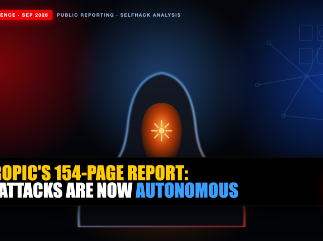 autonomous-cyber-attacks-cover Autonomous cyber attacks — the attacker's pentest is already autonomous while most defenders still test annually, per Anthropic's September 2026 threat report | SelfHack AI