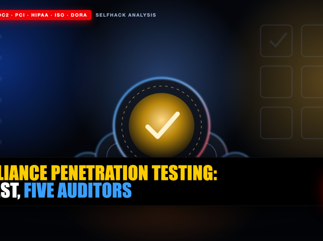 compliance-penetration-testing-hero Compliance penetration testing across SOC 2, PCI DSS, HIPAA, ISO 27001 and DORA — one test, five auditor questions | SelfHack AI