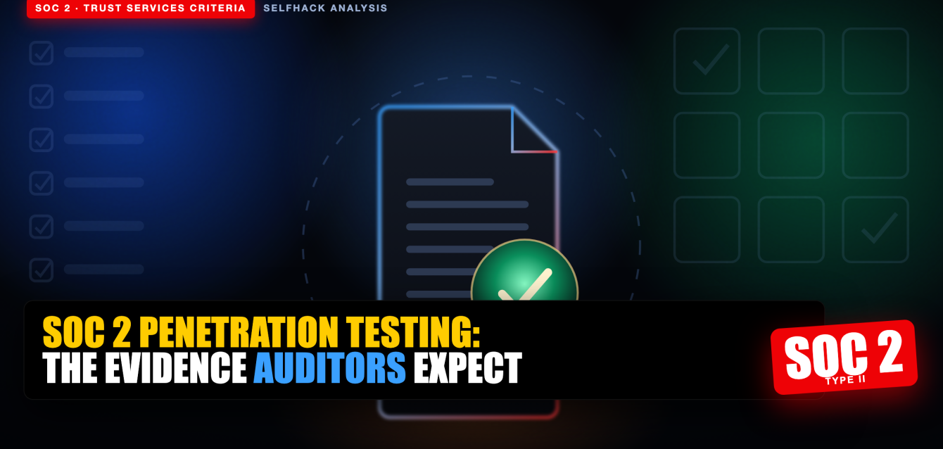 soc-2-penetration-testing-hero SOC 2 penetration testing — the evidence auditors expect for the Trust Services Criteria on monitoring and risk | SelfHack AI